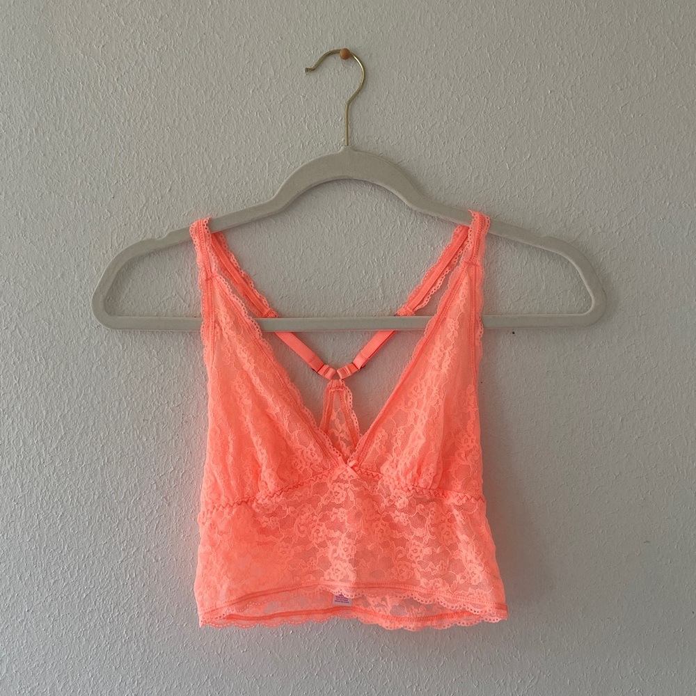 Victoria’s Secret Longline Bralette Lace Babydoll Cami Beach Coastal Color